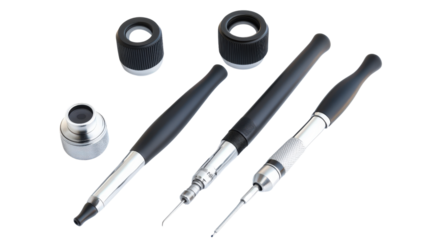 Otoscope and ophthalmoscope set, Transparent background, PNG file