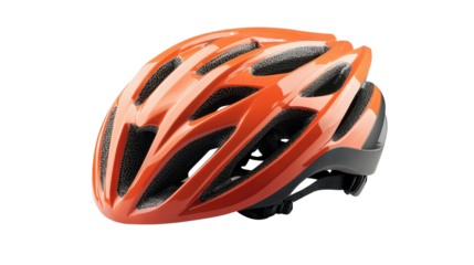 Protective sports helmet for cycling, Transparent background, PNG file