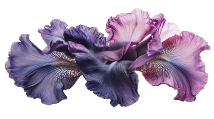 Purple iris bloom Transparent background, PNG file
