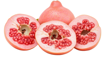 Rose apple (chomphu) with bell shape and light red color, juicy and crisp, Transparent background, PNG file