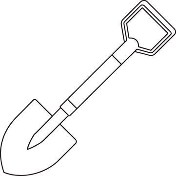 Military entrenching tool drawing perfect for excavation concept design