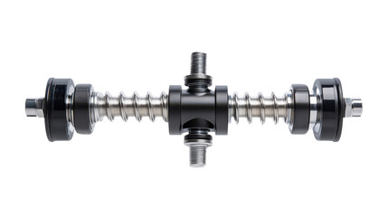 Shock absorber and suspension spring, automotive part Transparent background, PNG file