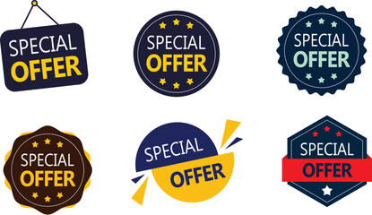 Obraz premium set of discount sale labels