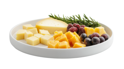 Ready-to-eat cheese platter Transparent background, PNG file