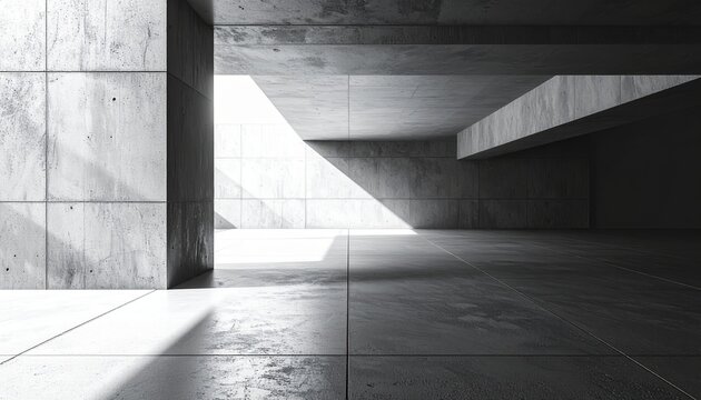 Abstract Concrete Architecture Light and Shadow