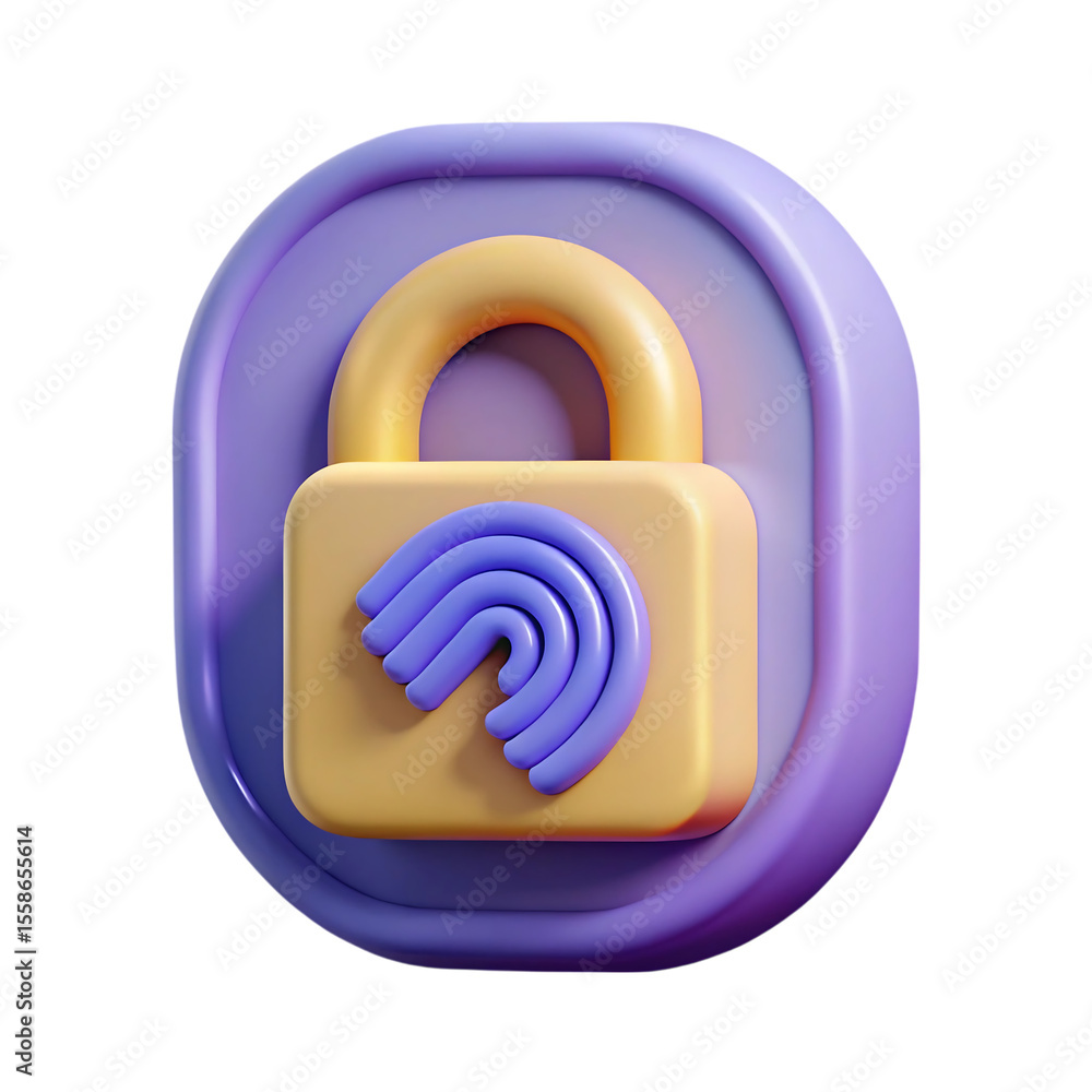 Poster 3d render of a secure padlock concept for digital security and privacy protection