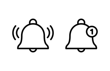 Bell Icon vector illustration. Notification sign and symbol for web site design