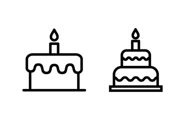 Cake icon vector illustration. Cake sign and symbol. Birthday cake icon