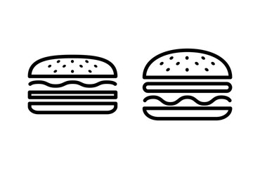 Burger icon vector illustration. burger sign and symbol. hamburger