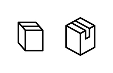 Box icon vector illustration. box sign and symbol, parcel, package