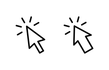 Click icon vector illustration. pointer arrow sign and symbol. cursor icon