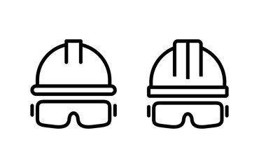 Helmet icon vector illustration. Motorcycle helmet sign and symbol. Construction helmet icon. Safety helmet
