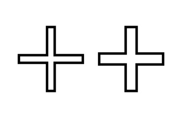 Plus Icon vector illustration. Add plus sign and symbol