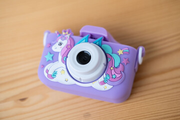 Cute purple unicorn camera for kids, perfect for capturing playful moments and imagination, kids to...
