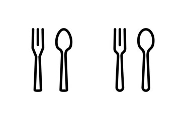 spoon and fork icon vector illustration. spoon, fork and knife icon vector. restaurant sign and symbol
