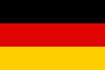 Germany official flag vector with standard size and proportion.