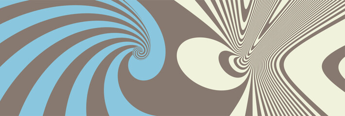 Psychedelic pattern with melting and distorting lines. The geometric background by stripes. 3d vector illustration for brochure, annual report, magazine, poster, presentation, flyer or banner.