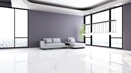 modern office lobby waiting room for company logo mockup