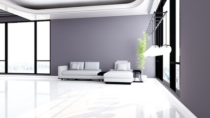 modern office lobby waiting room for company logo mockup