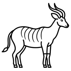 Saola Sketch Vector White