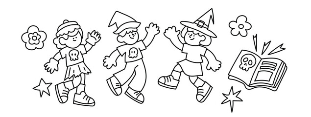 Cartoon, element, ghost in a cloak, autumn, Halloween, illustration, cute picture, hand-painted