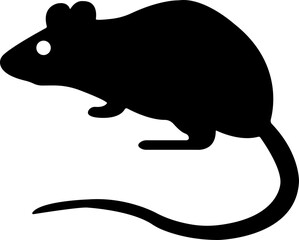 mouse animal icon in trendy flat style. isolated on transparent background.