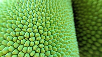 Texture and pattern of the outer skin of young jackfruit