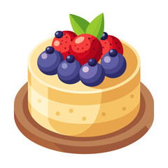 piece of cake with berries