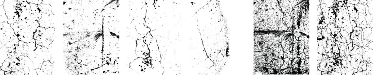 Fototapeta premium Grunge Urban Backgrounds set.Texture Vector.Dust Overlay Distress Grain ,Simply Place illustration over any Object to Create grungy Effect .abstract,splattered , dirty, texture for your design. 