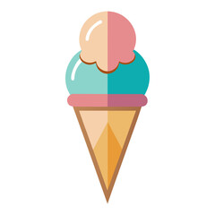 ice cream on white