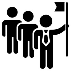 Leadership Glyph Icon