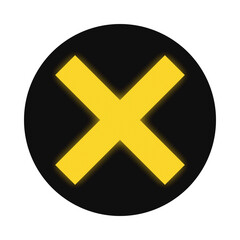 Fototapeta premium Switch signal for trams in Germany - Switch is being passed - Yellow version