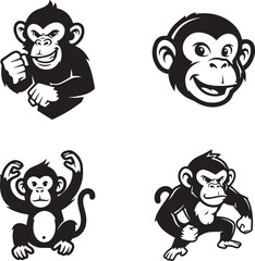 Fototapeta premium vector illustration of monkey
