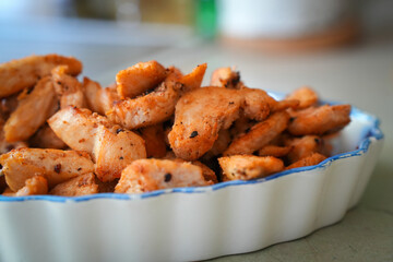 Grilled Chopped Chicken Pieces