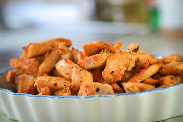 Grilled Chopped Chicken Pieces