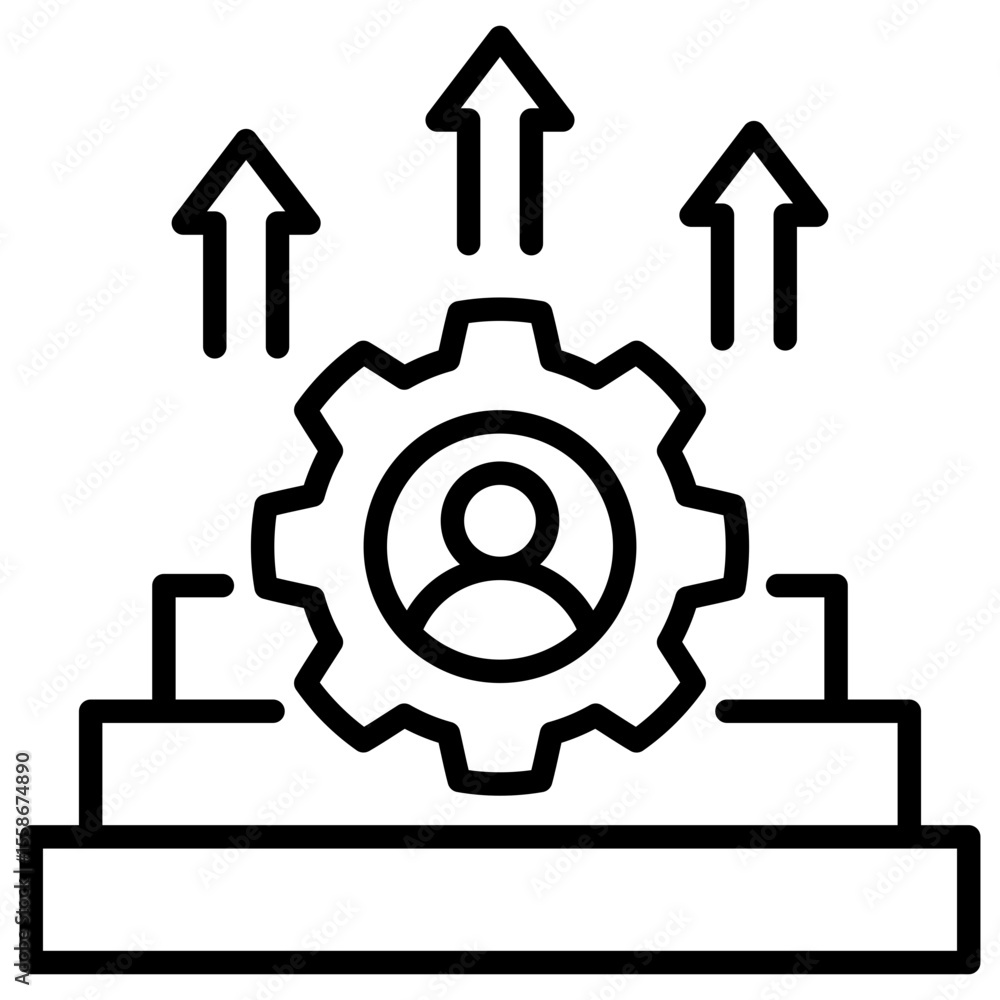 Poster Skill Development Line Icon