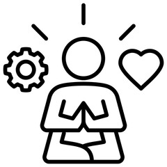 Stress Management Line Icon