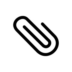 Obraz premium Bold Black Paperclip Icon Attachment, Link, Connection Symbol