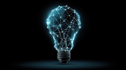 Abstract lightbulb, digital design