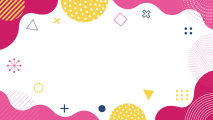 Fototapeta premium Abstract modern design with fluid shapes and geometric elements on white background