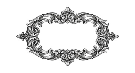 Intricate ornate frame vector illustration for decorative design elements