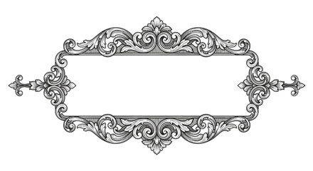 Elegant vintage frame vector illustration for decorative design