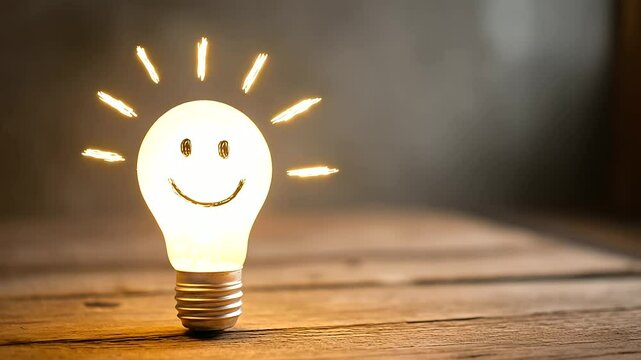 innovative thinking and solution discovery happy lightbulb, idea generation, creative energy, innovation light