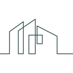 City Building Line art design