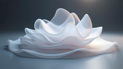 Creative 3d renders of Abstract futuristic sculptures.