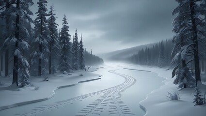 Snow-Covered Landscape