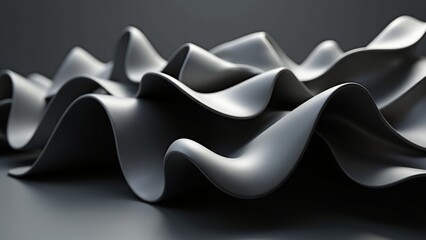 Creative 3d renders of Abstract futuristic sculptures.