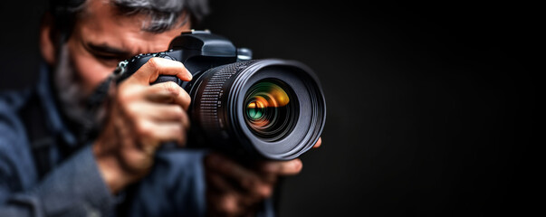 photographer holding a  camera 