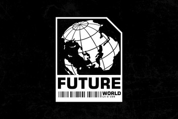 futuristic streetwear graphic tee design templates ideas