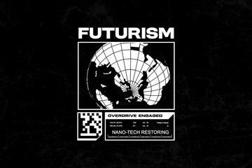 futuristic streetwear graphic tee design templates ideas